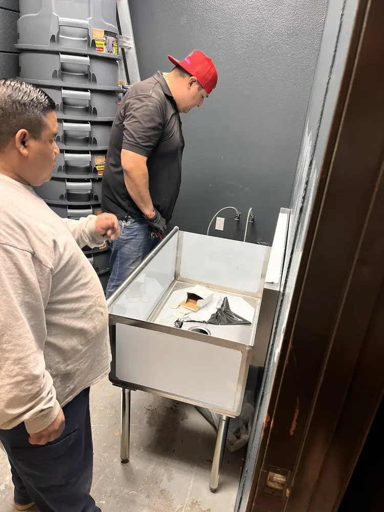 Commercial plumbing and sink installation in Lenox Basin